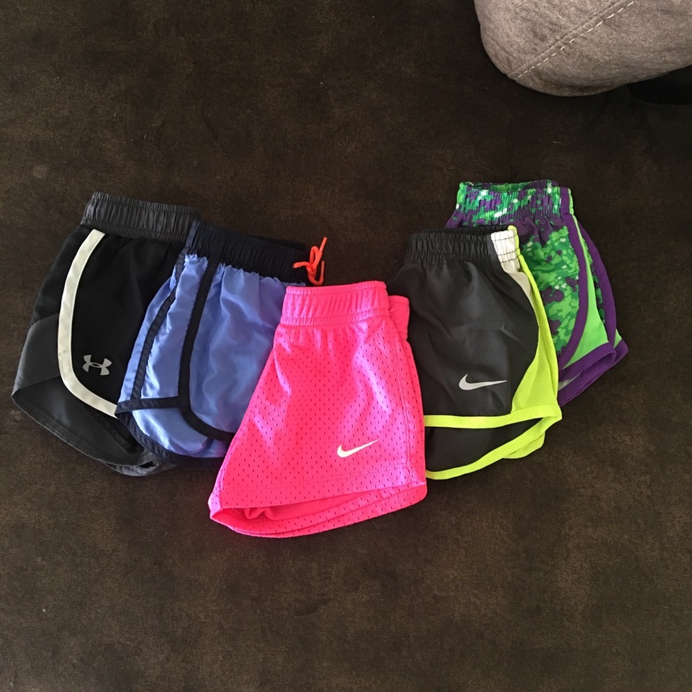 5 pair of athletic shorts